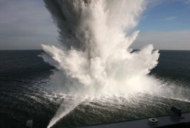 L'explosion vue de la corvette BRAUNSCHWEIG