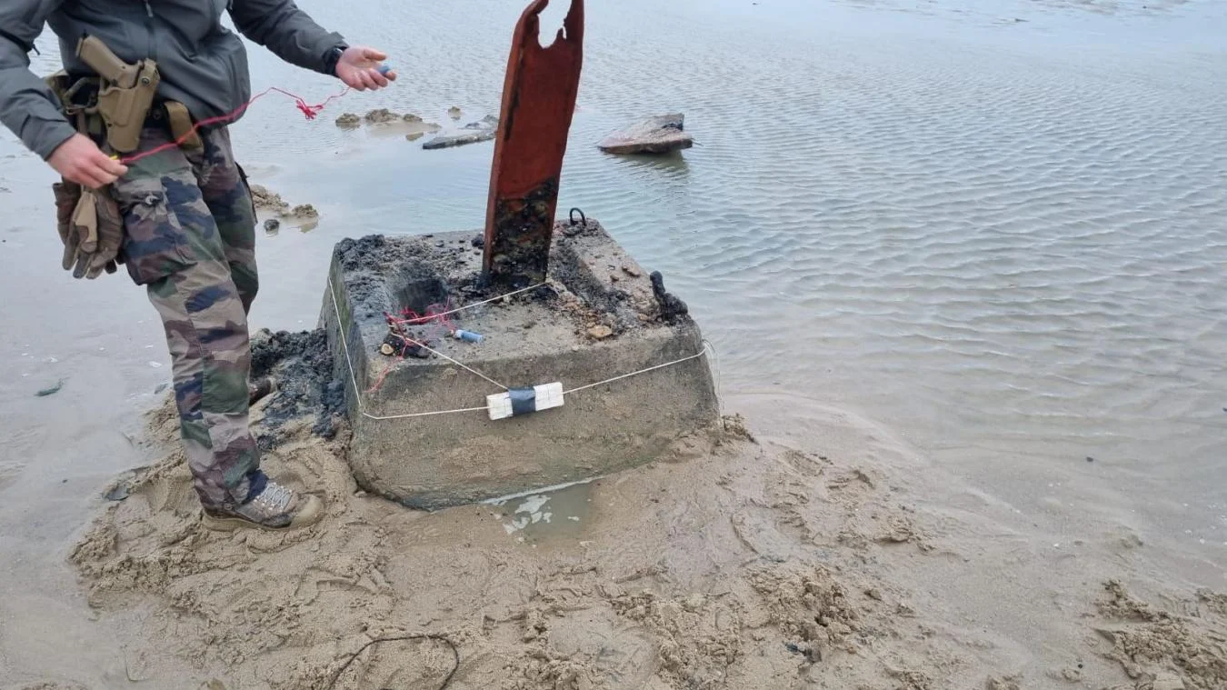 Un bloc de défense datant de la 2è guerre mondiale