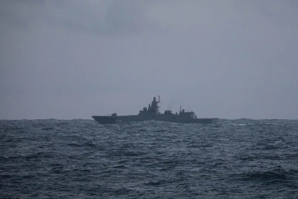 La frégate russe Amiral Gorchkov en mer du Nord