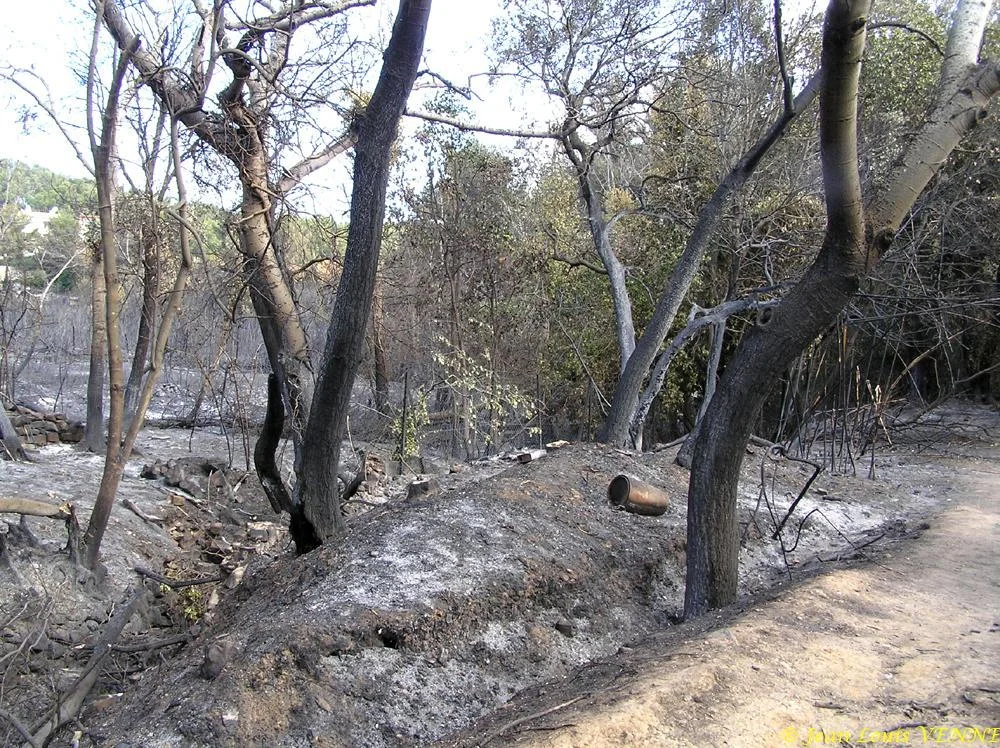 Les dégâts provoqués par l'incendie au CIN St Mandrier
